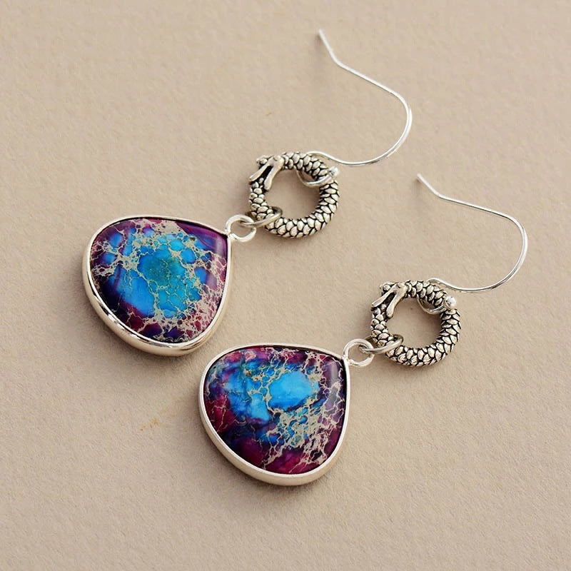 Imperial stone drop earrings-canovaniajewelry