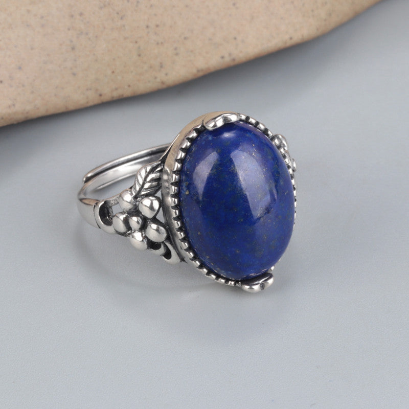 925 Silver Lapis Lazuli Ring-canovaniajewelry