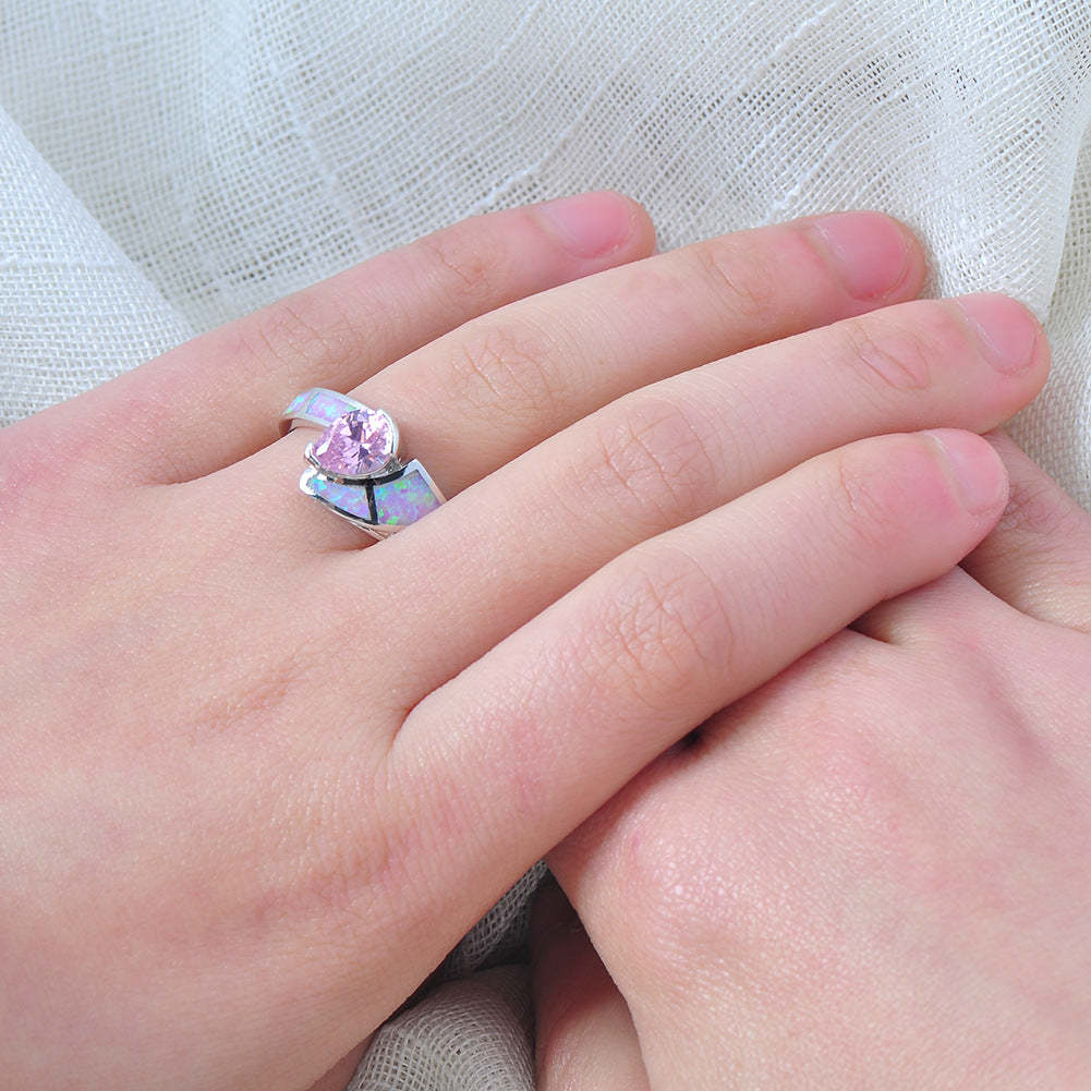 Pear Cut Purple Opal Engagement Ring-canovaniajewelry