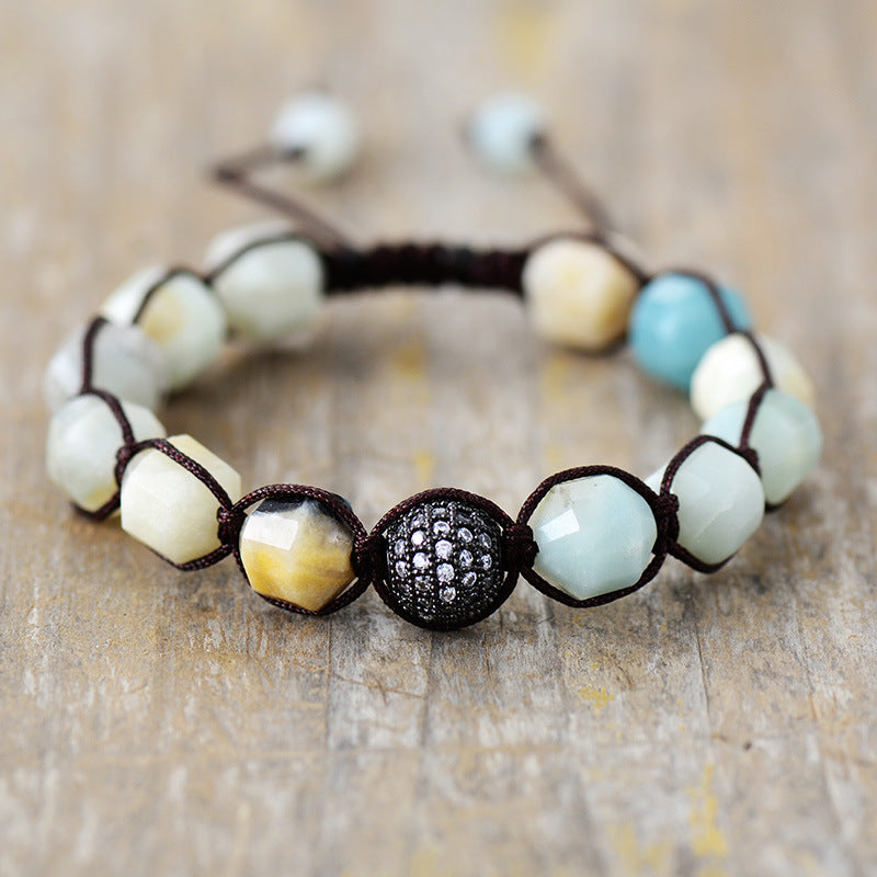 Natural stone handwoven bracelet-canovaniajewelry