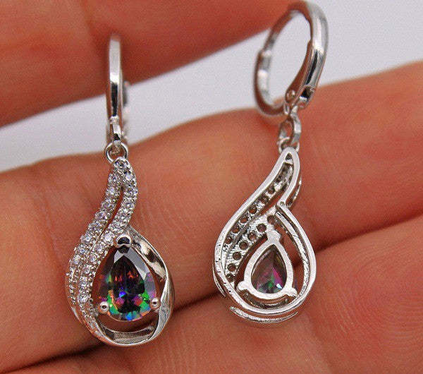 Colorful zircon earring buckle-canovaniajewelry