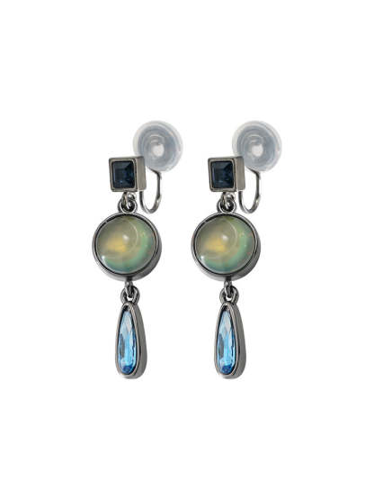 Cat's eye ear drop clip-canovaniajewelry