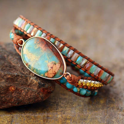 Turquoise Bracelet - Healing Natural Stone Bracelet-canovaniajewelry