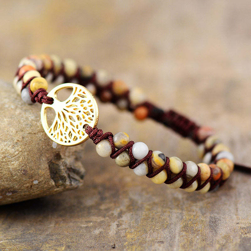 Tree of Life African Pine Natural Stone Beaded Bracelet-canovaniajewelry