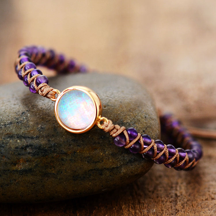 Opal Stone Bracelet-Healing Meditation Natural Galaxy Sea Sediment Bracelet-canovaniajewelry