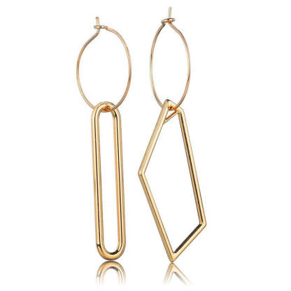 Geometric metal earrings-canovaniajewelry