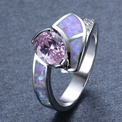 Pear Cut Purple Opal Engagement Ring-canovaniajewelry