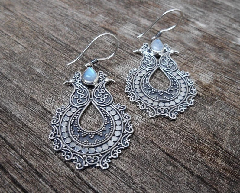 Bohemian cutout set opal earrings-canovaniajewelry
