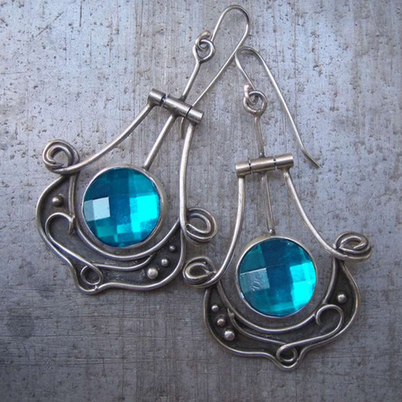 Vintage creative handmade crystal earrings-canovaniajewelry
