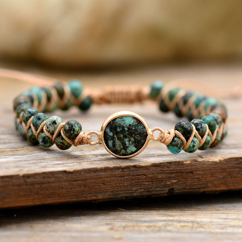 African Pine Double Layer Handwoven Friendship Bracelet-canovaniajewelry