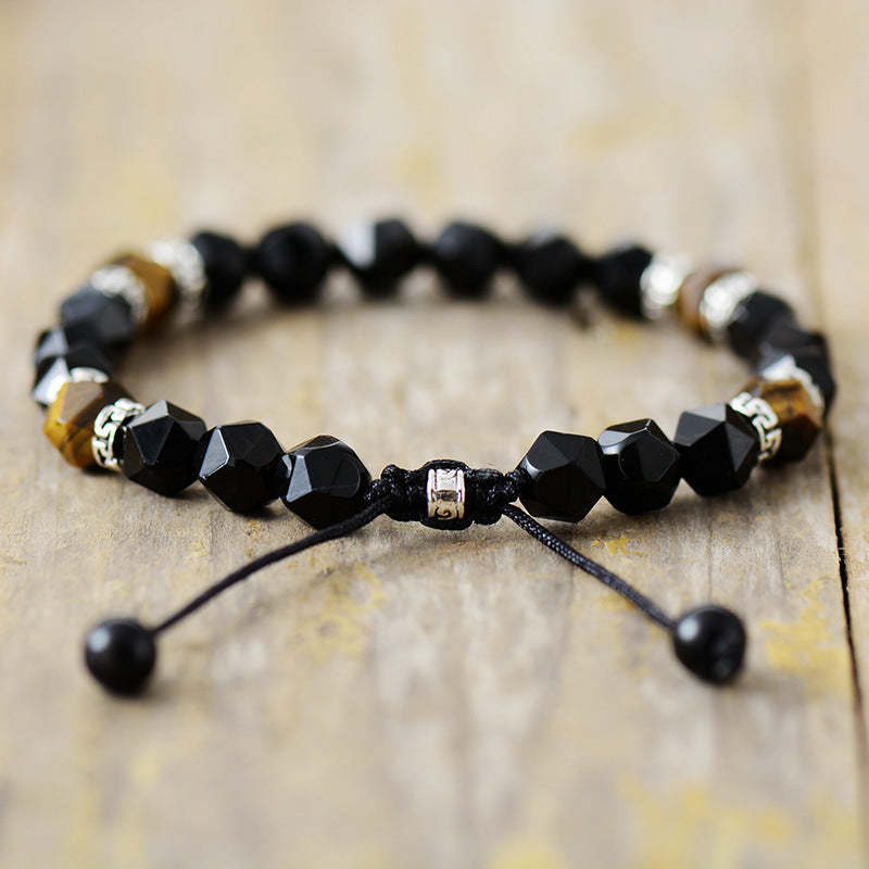 Natural Black agate Bracelet - Relieve anxiety and stress bracelet gift-canovaniajewelry