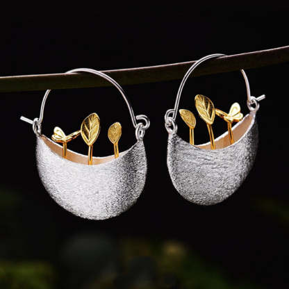Flower Small Butterfly alloy brushed earrings-canovaniajewelry