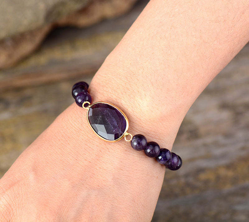 Natural Amethyst Bracelet-canovaniajewelry