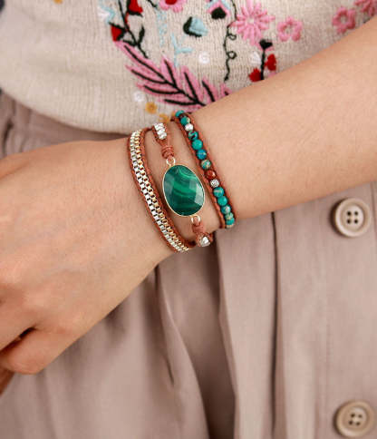 Malachite Bracelet-Anti Anxiety Natural Stone Bracelet-canovaniajewelry