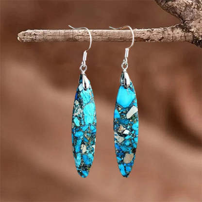 Blue long marquise earrings-canovaniajewelry