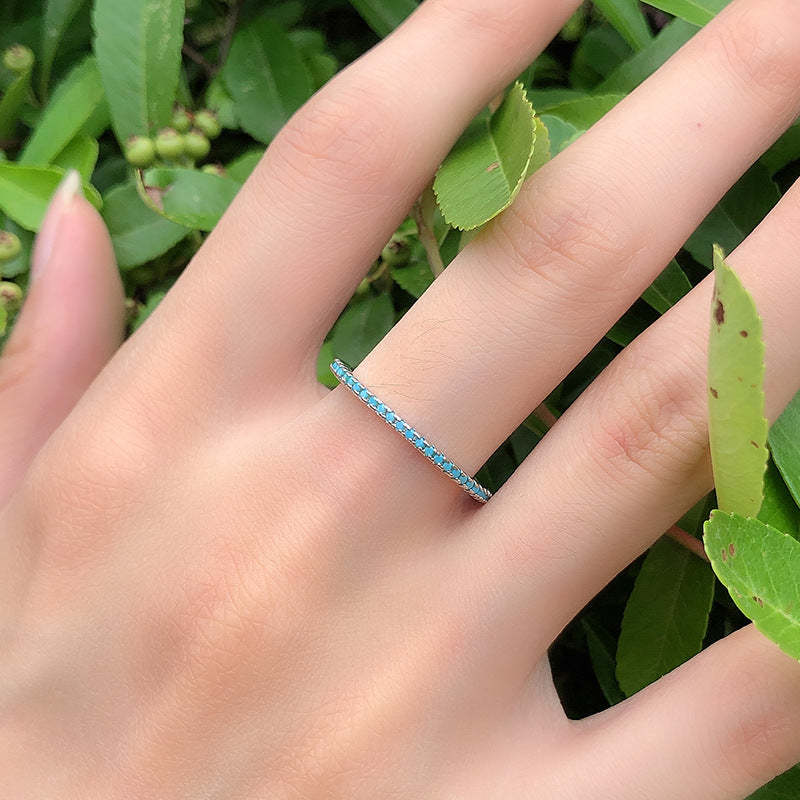 S925 Sterling Silver Minimalism Turquoise Ring-canovaniajewelry