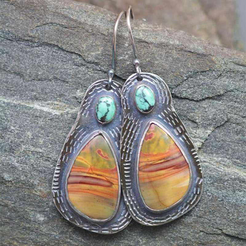 Irregular set stone earrings-canovaniajewelry