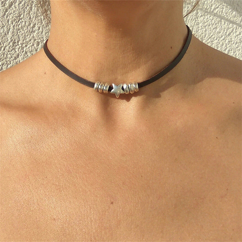Bohemian retro literary star necklace-canovaniajewelry