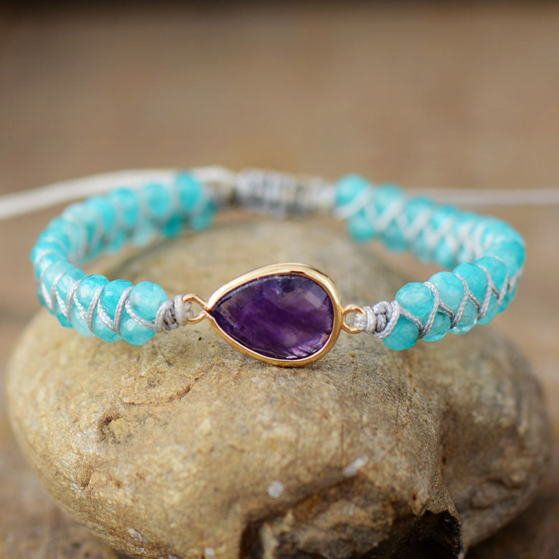 Natural Amethyst Gemstone Bracelet- Healing Crystal Bracelet-canovaniajewelry