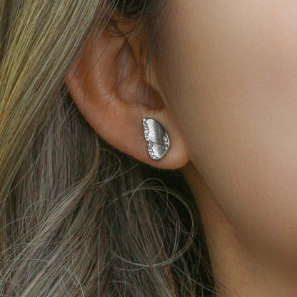 Butterfly studded with white stone earrings-canovaniajewelry