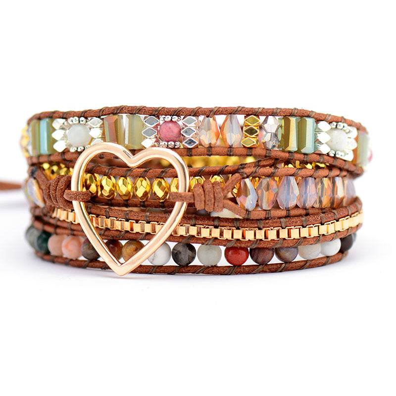 Love Mix Natural Stone Crystal Bracelet-canovaniajewelry