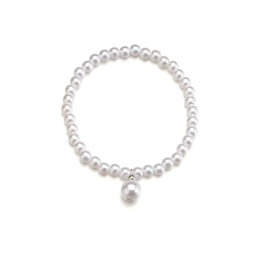 Pearl beaded adjustable elastic anklet-canovaniajewelry