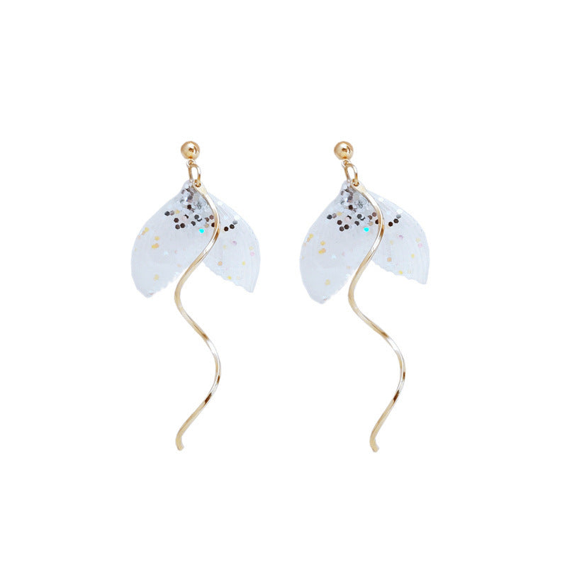Simple and creative fishtail earrings-canovaniajewelry