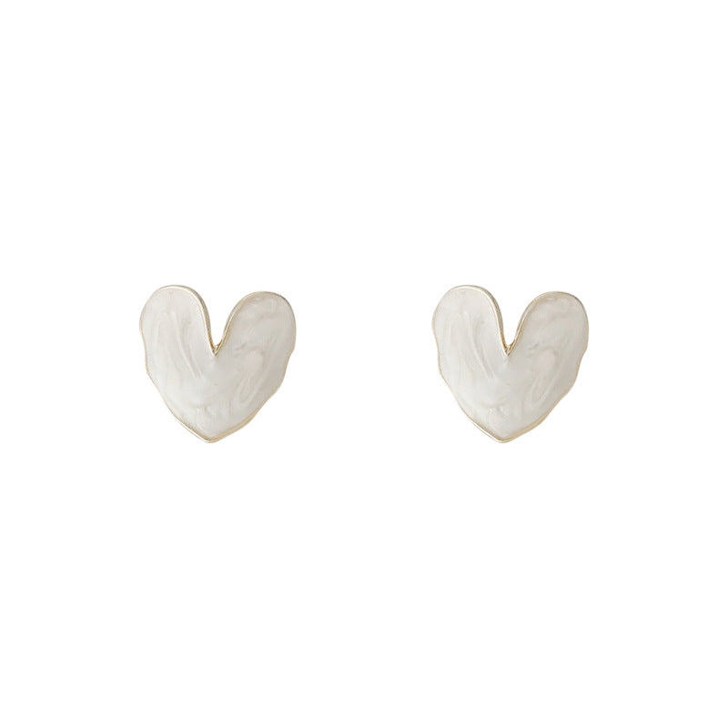 925 silver needle white love earrings-canovaniajewelry