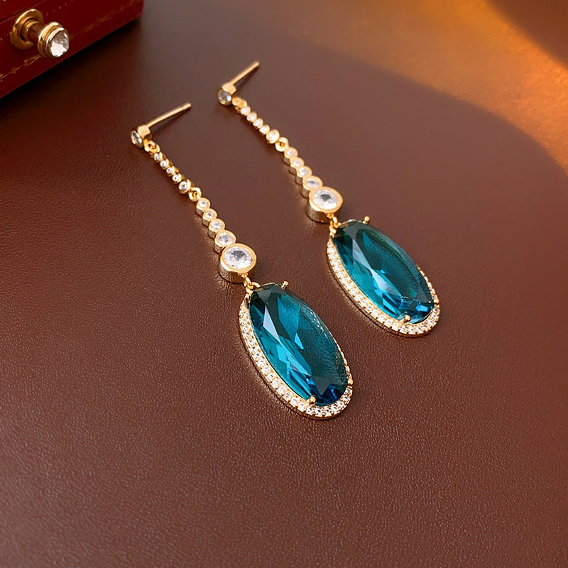 Zircon Oval Earrings-canovaniajewelry