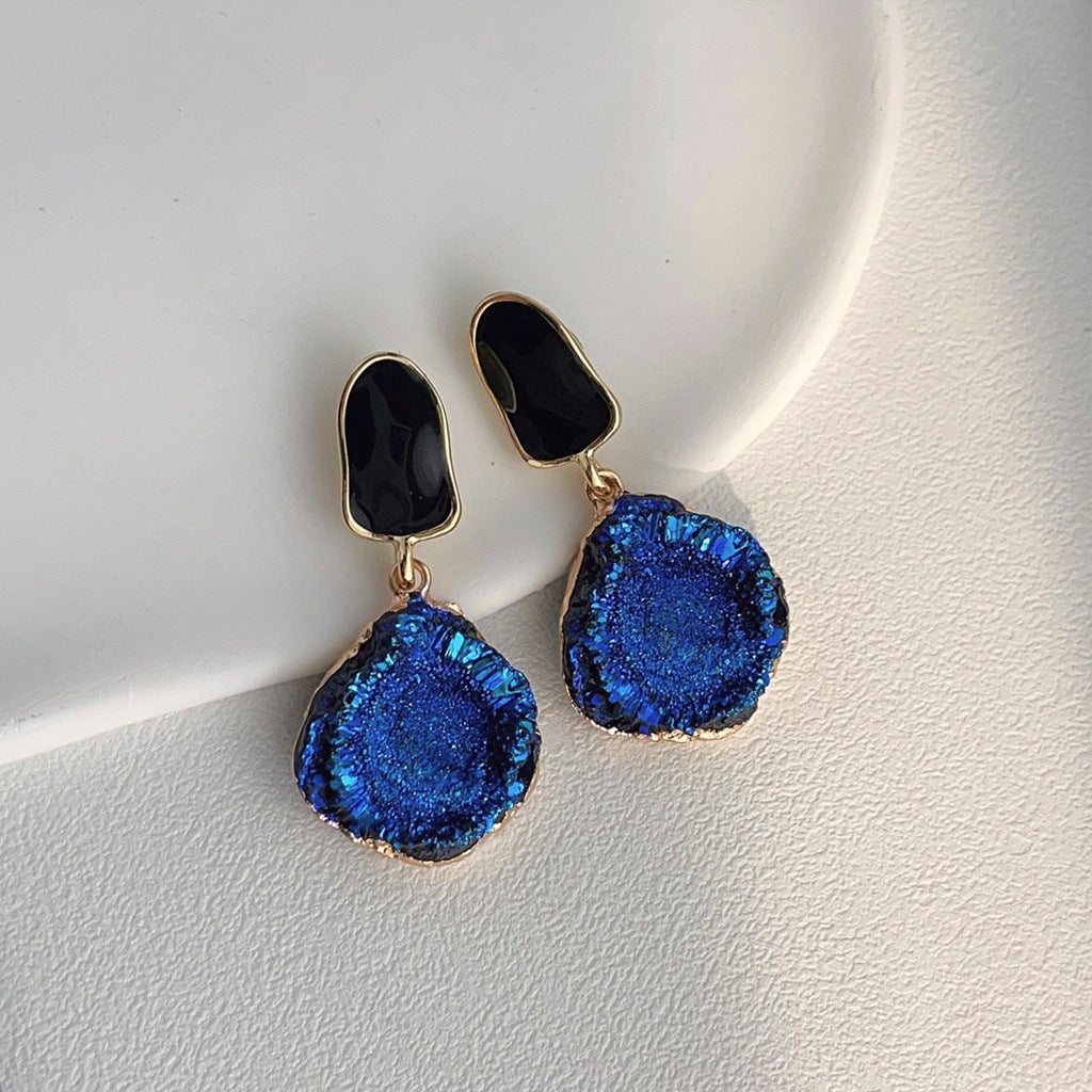 925 Silver Needle Blue Galaxy Stud Earrings-canovaniajewelry