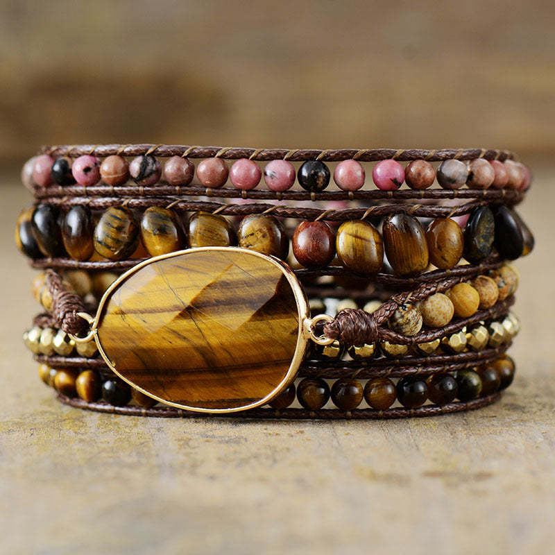 Healing Tiger Eye Stone Beads Emotional Healing Bracelet-canovaniajewelry