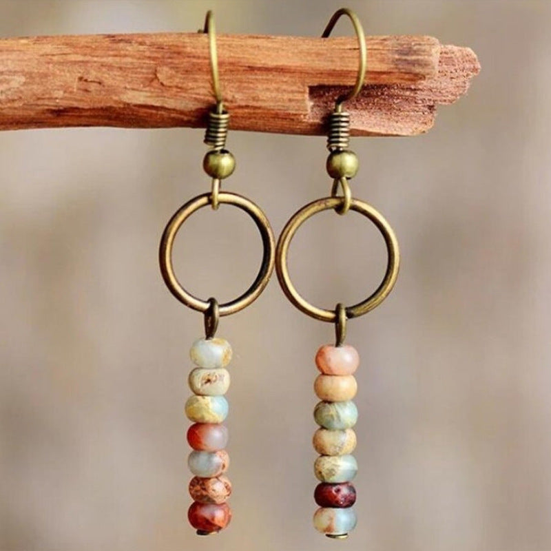 Vintage Bohemian Colorful Beaded Earrings-canovaniajewelry