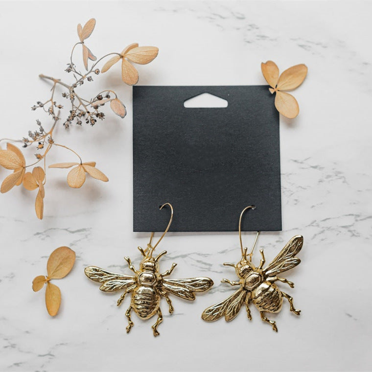 Cute silver, gold Bee earrings-canovaniajewelry