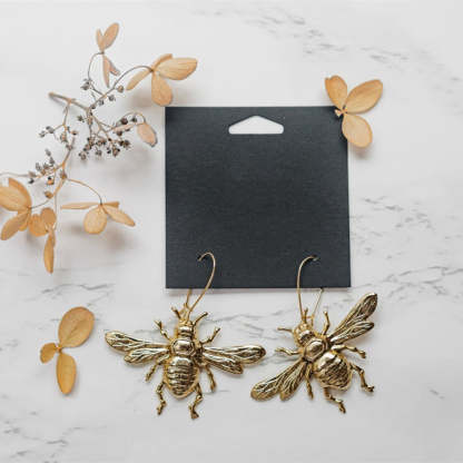 Cute silver, gold Bee earrings-canovaniajewelry