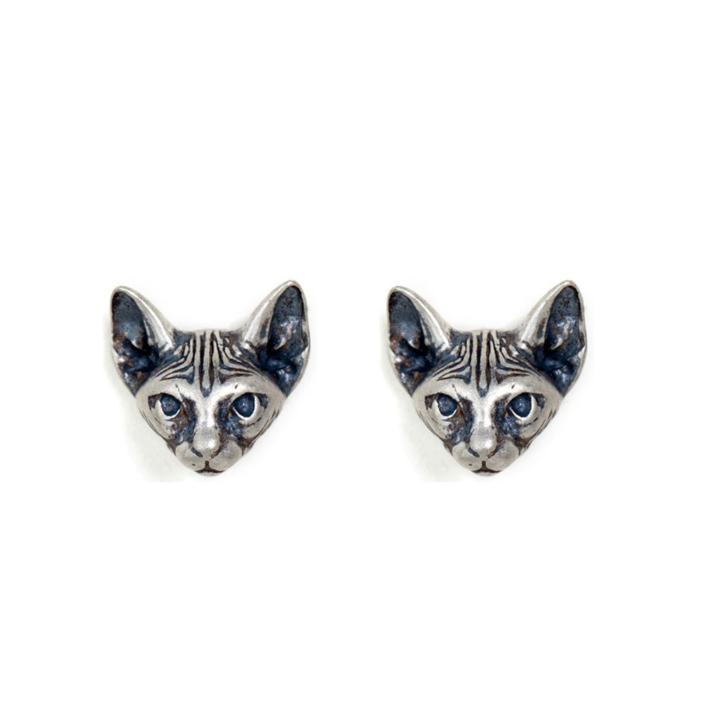 s925 Sterling Silver Little Kitty Earrings-canovaniajewelry