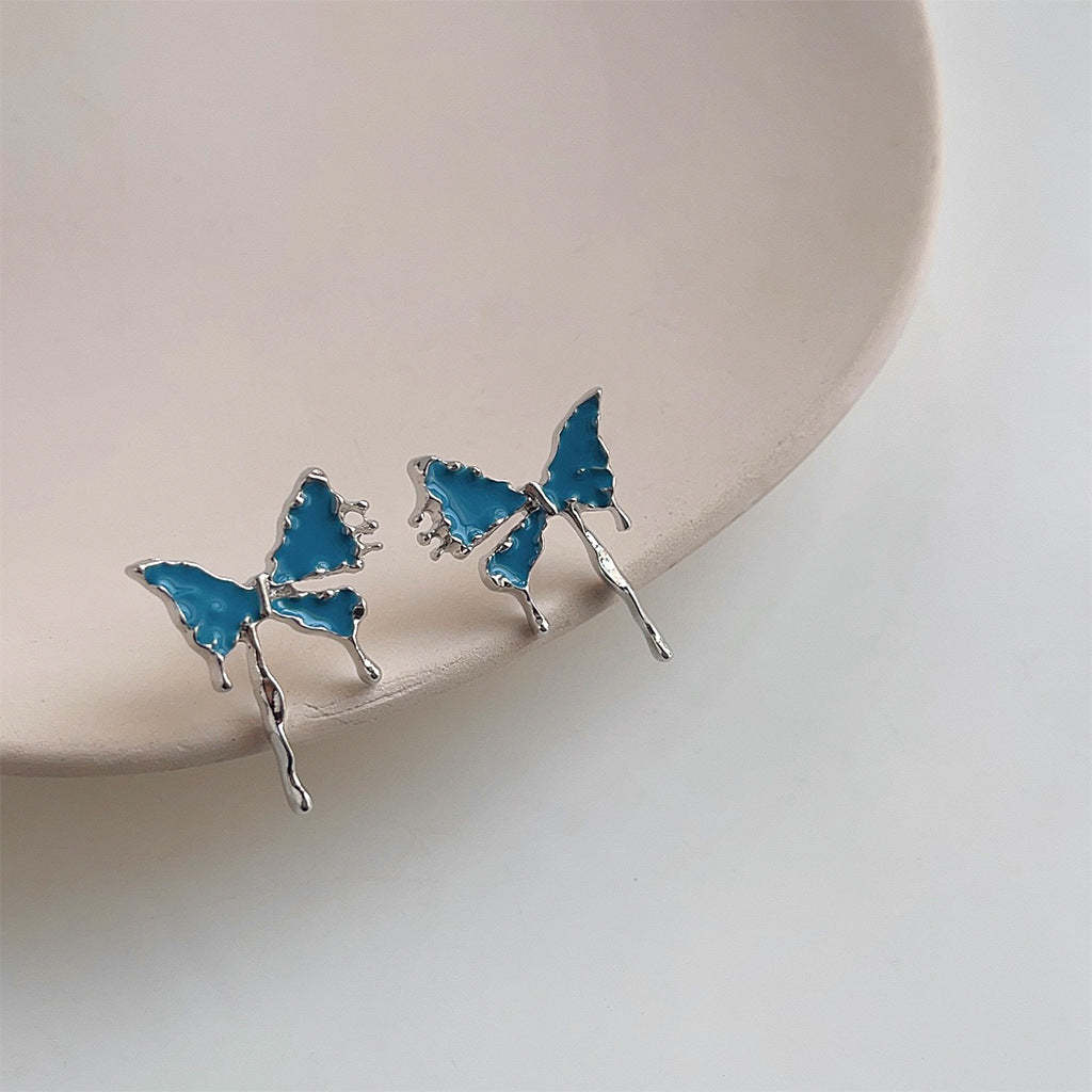 925 silver needle butterfly earrings-canovaniajewelry