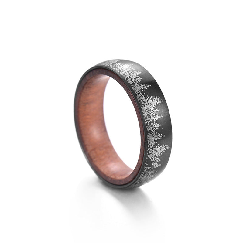 8mm High Density Pearwood Solid Wood Ring-canovaniajewelry