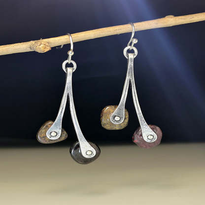 Irregular natural stone earrings-canovaniajewelry