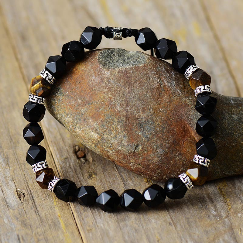 Natural Black agate Bracelet - Relieve anxiety and stress bracelet gift-canovaniajewelry