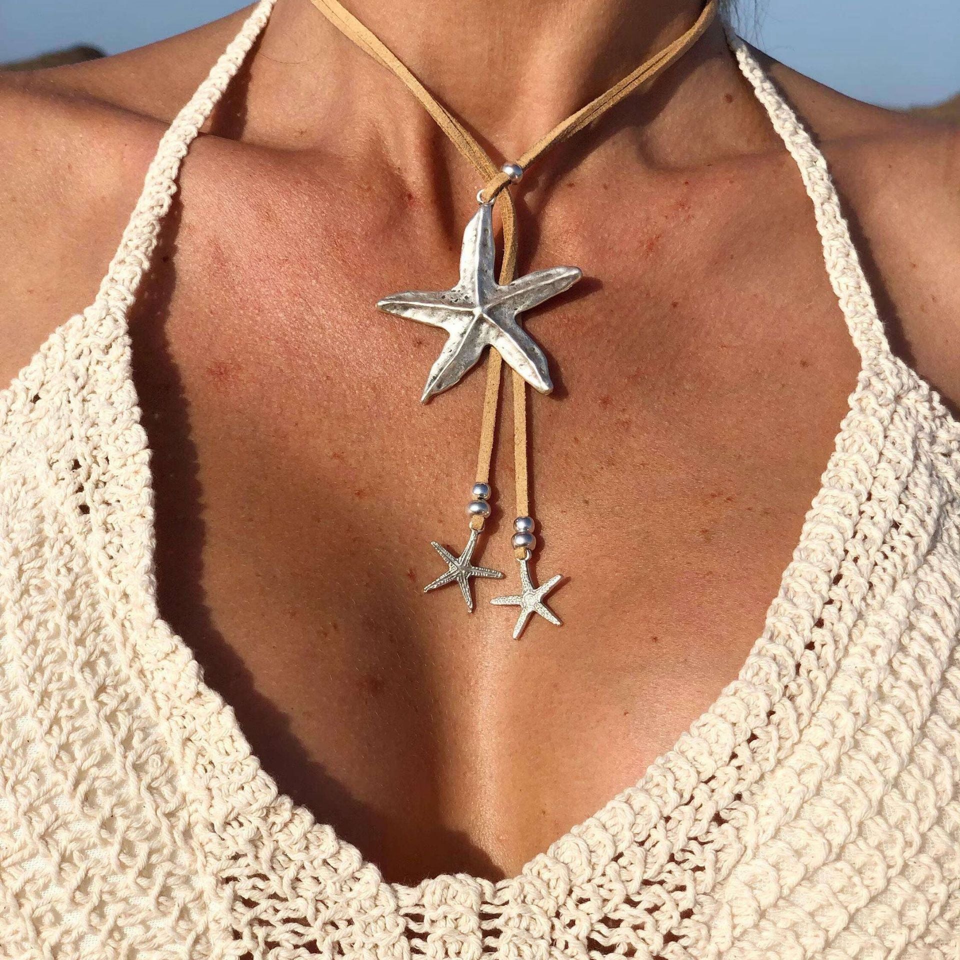 Boho Starfish Symbol Necklace-canovaniajewelry