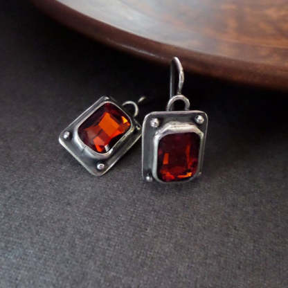 Geometric square zircon earrings-canovaniajewelry