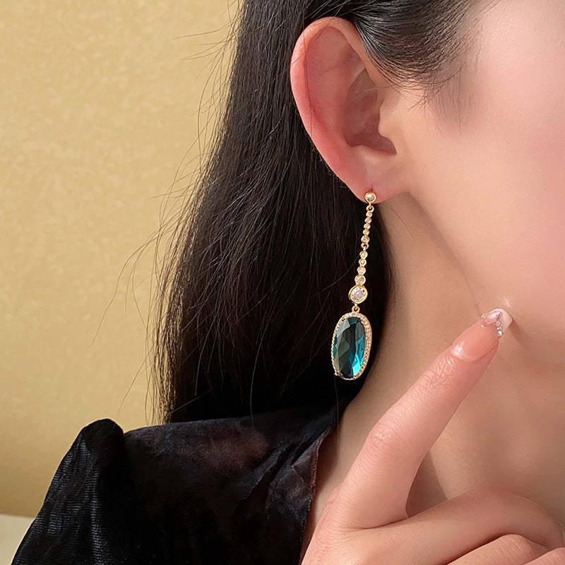Zircon Oval Earrings-canovaniajewelry