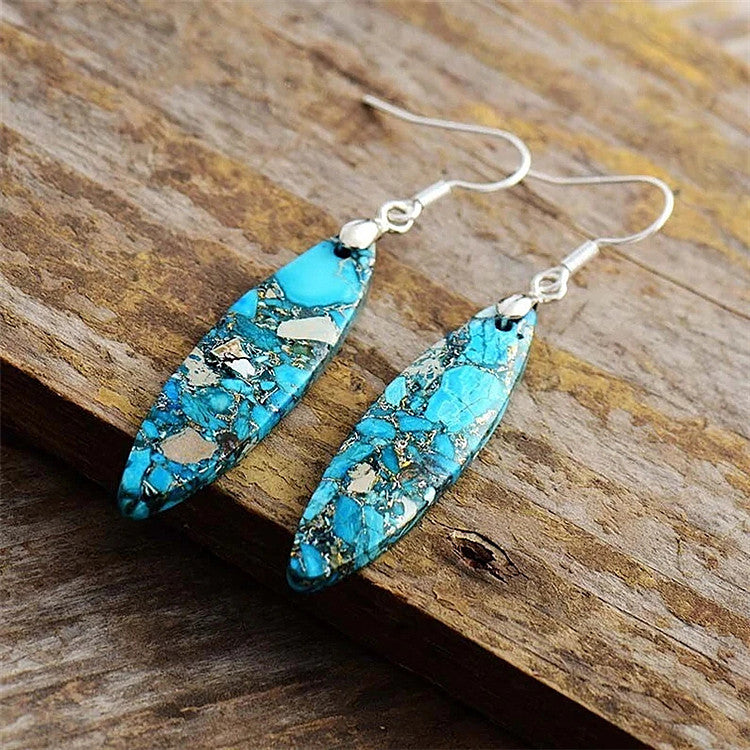 Blue long marquise earrings-canovaniajewelry