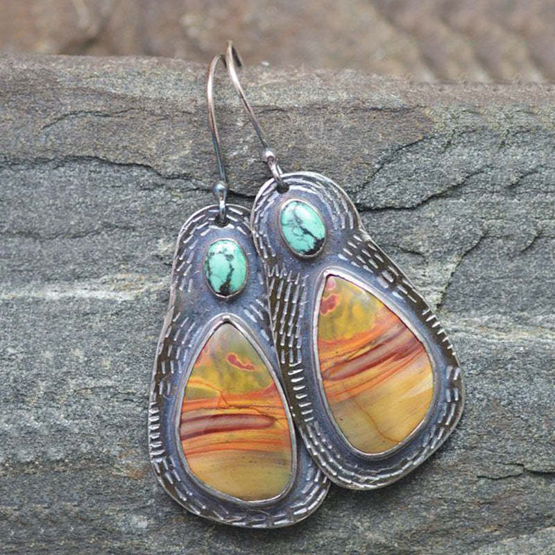 Irregular set stone earrings-canovaniajewelry