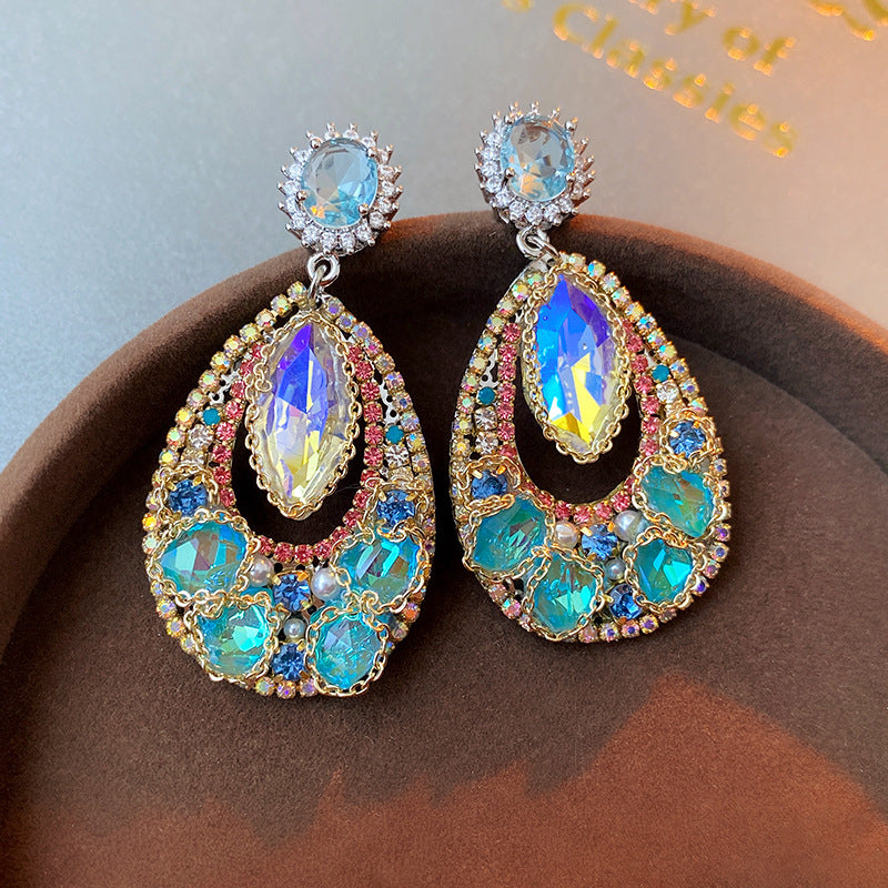 Zircon water drop earrings-canovaniajewelry