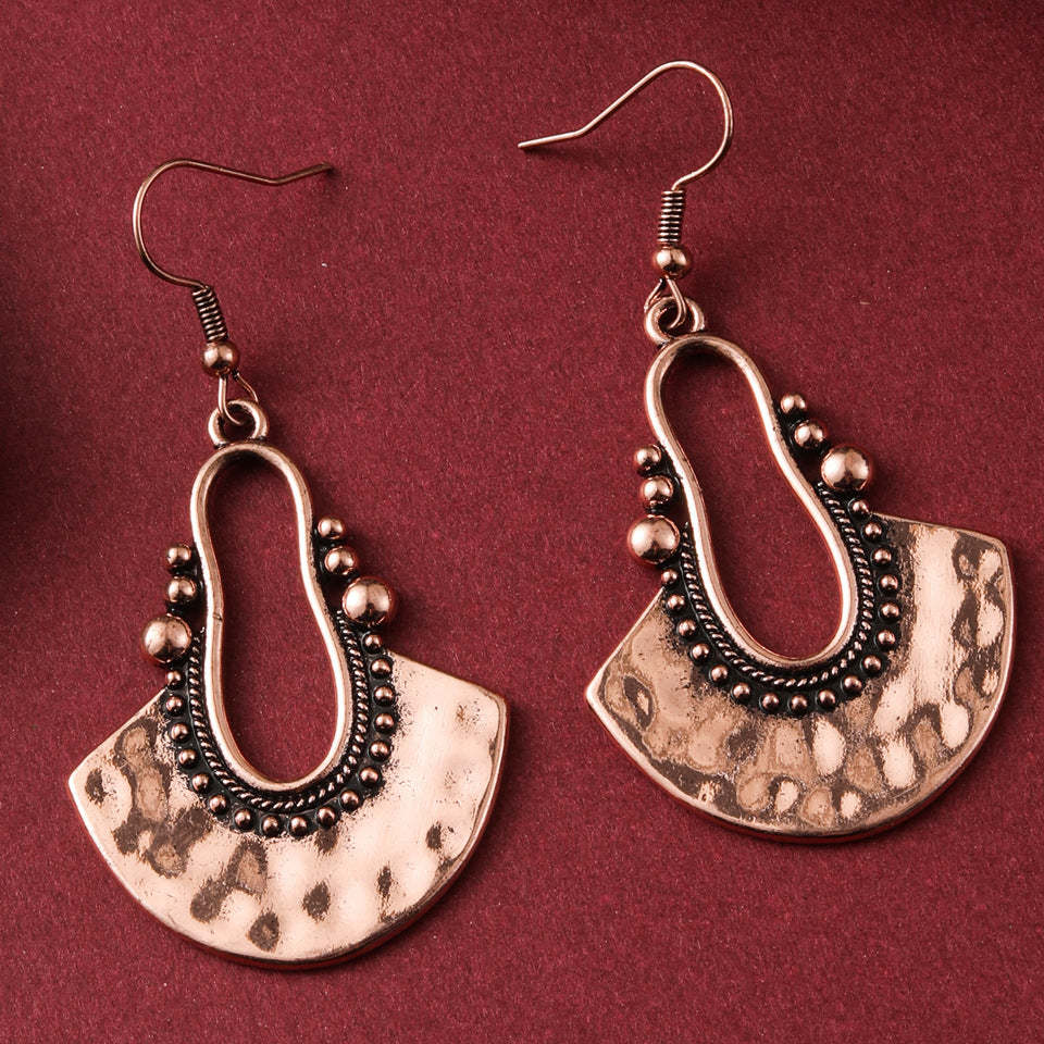 boho vintage scalloped earrings-canovaniajewelry