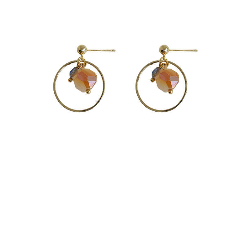 925 silver needle glass crystal stud earrings-canovaniajewelry