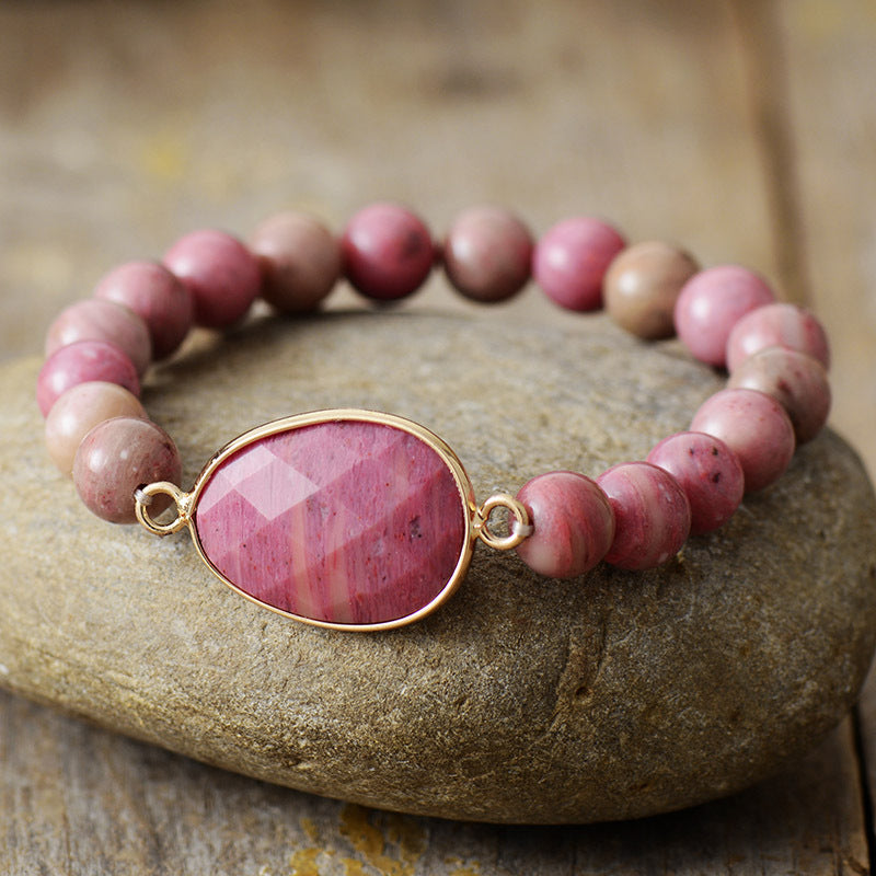 Tiger eye red stretch natural stone beaded bracelet-canovaniajewelry