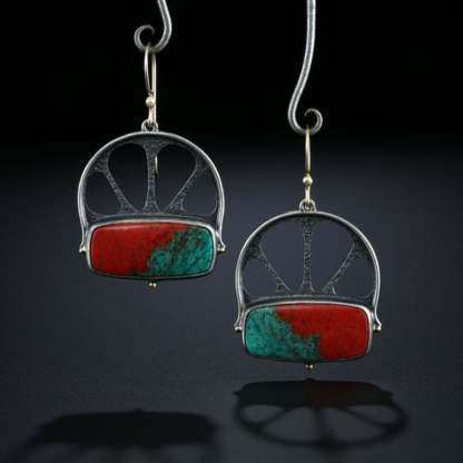 Bohemian vintage cut-out resin earrings-canovaniajewelry