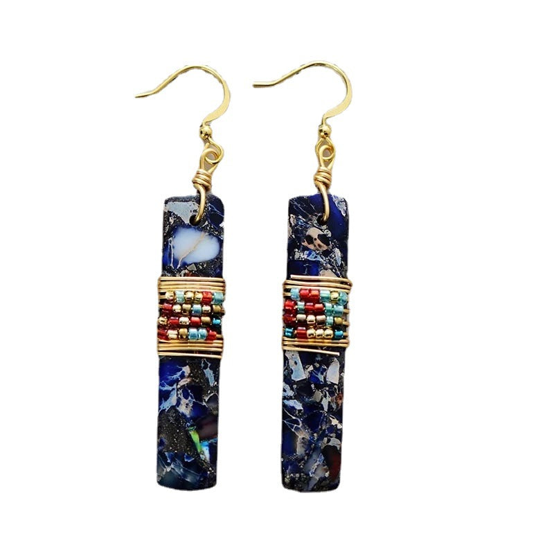 Imperial Stone Rectangular Earrings-canovaniajewelry